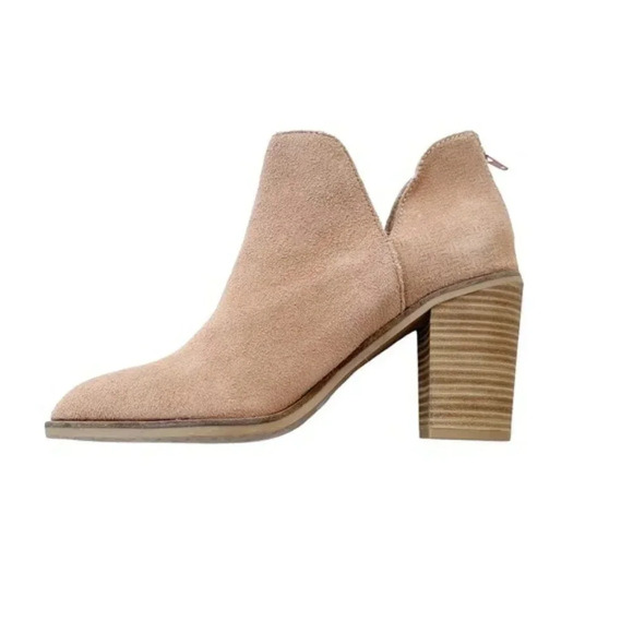 Dolce Vita DV8 Suede Leather Shai Ankle Boot Bootie Light Pink Tan Size 9.5 NWT - Picture 6 of 16